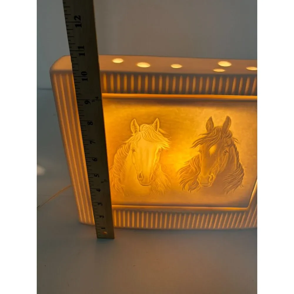 Porcelain Lithophane bisque night light with 